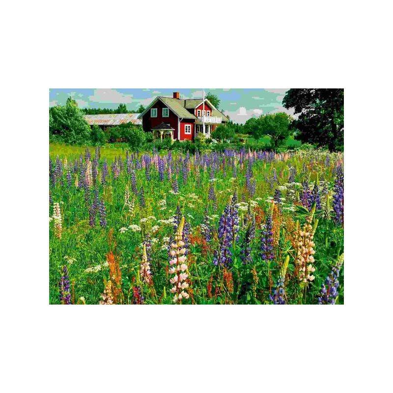 Puzzel 500 p - Boerderij in Zweden (Highlightpuzzel, Scandinavisch)