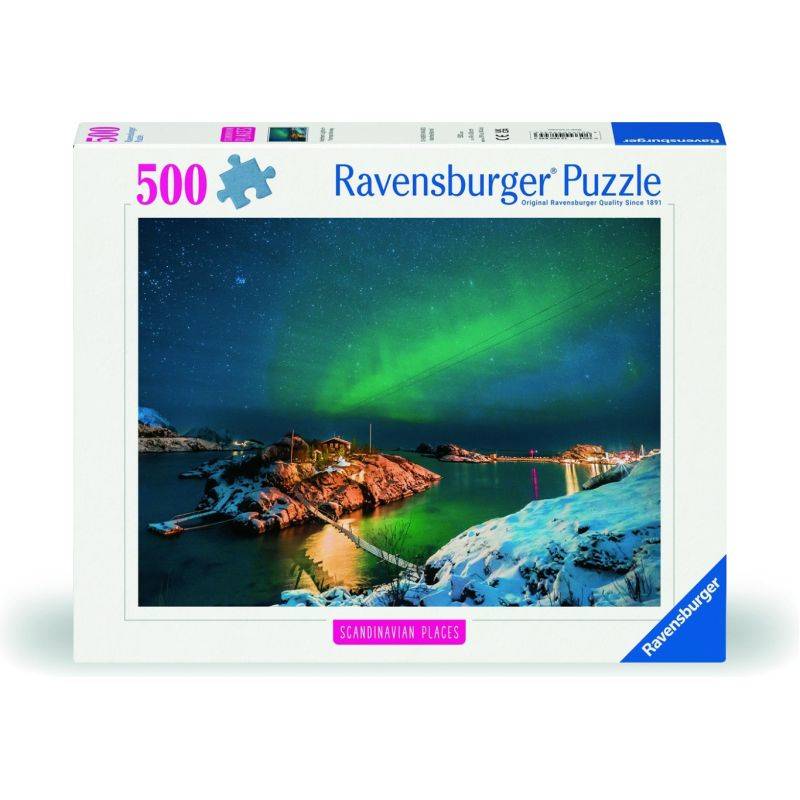 Puzzel 500 p - Noorderlicht, Tromsø, Noorwegen (Highlightpuzzel, Scandinavisch)