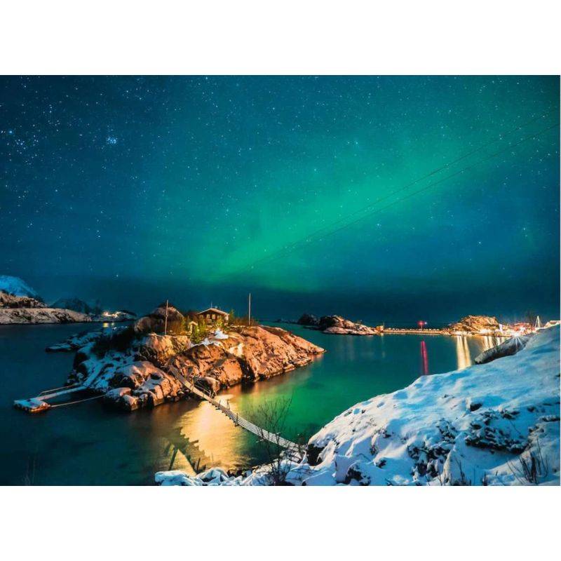 Puzzel 500 p - Noorderlicht, Tromsø, Noorwegen (Highlightpuzzel, Scandinavisch)