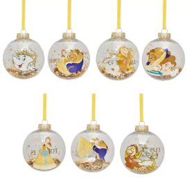 BEAUTY & THE BEAST - Set of 7 Christmas baubles