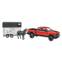 4X4 RAM 2500 Power Wagon met bestelwagen en 1 paard