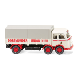 MERCEDES LP 333 overdekte dieplader DORTMUNDER UNION