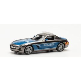 MERCEDES SLS AMG in blauw en grijs politie