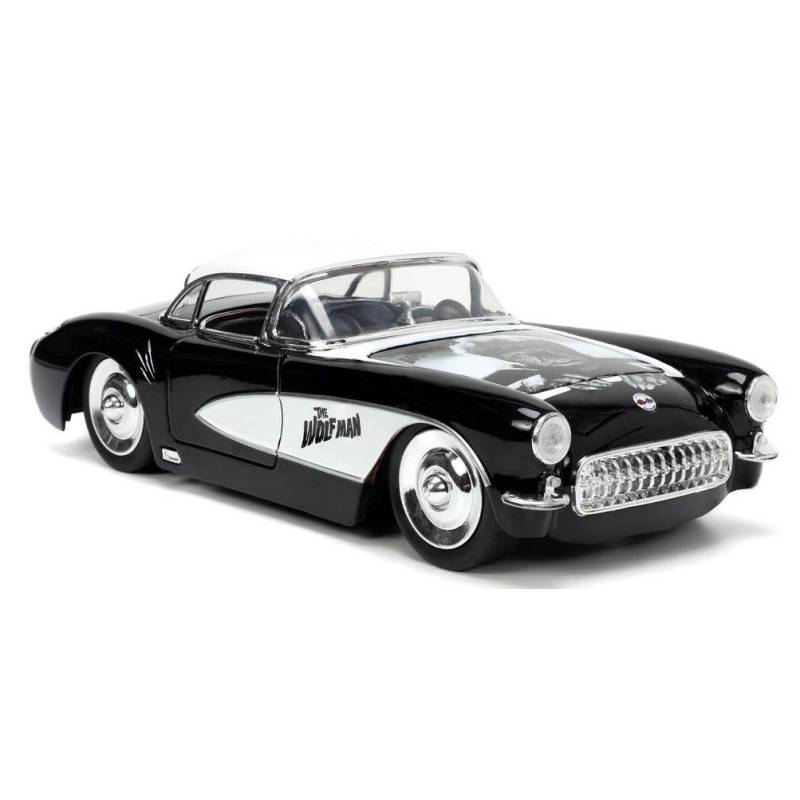 CHEVROLET Corvette met WOLFMAN zwart beeldje 1957