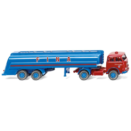 MAN Pausbacke 4x2 met tankwagen 2 FINA-assen Miniatuurr 