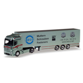 MERCEDES Actros BigSpace 4x2 met dieplader aanhanger BAGEMàœL Miniatuurr 