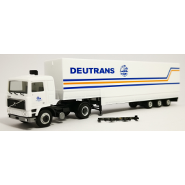 VOLVO F 12 4x2 met 3-assige DEUTRANS aanhanger Miniatuurr 