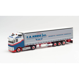 VOLVO FH Gl. 4X2 met gekantelde aanhanger 3 FAKRUSE Assen Miniatuurr 