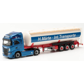 IVECO S-way 4X2 silo-oplegger 3 assen MARTE Miniatuurr 