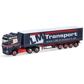 MERCEDES-BENZ Actros BGSz. 6X4 met 3-assige aanhanger LM Transport Miniatuurr 