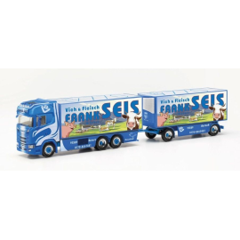 SCANIA CS 20 HD 6x2 drager met aanhanger 2+2 Assen FRANK SEIS Miniatuurr 