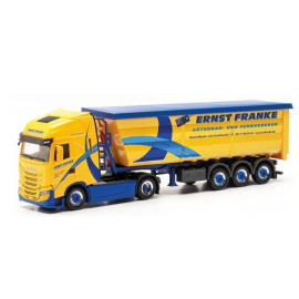 IVECO S-Way 4x2 met 3-assige schuifzeilen ERNST FRANKE Miniatuurr 