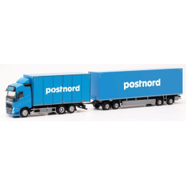 VOLVO FH Gl. XL 6x2 drager met aanhanger 2+2 Assen POSTNORD Miniatuurr 