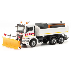 MAN TGS NN 6x4 drager met STRABAG sneeuwploeg Miniatuurr 