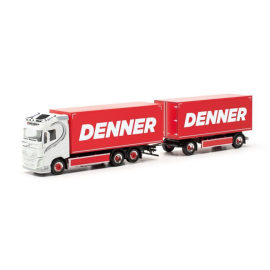 VOLVO FH GL 6x2 met 1+1 DENNER aanhanger Miniatuurr 