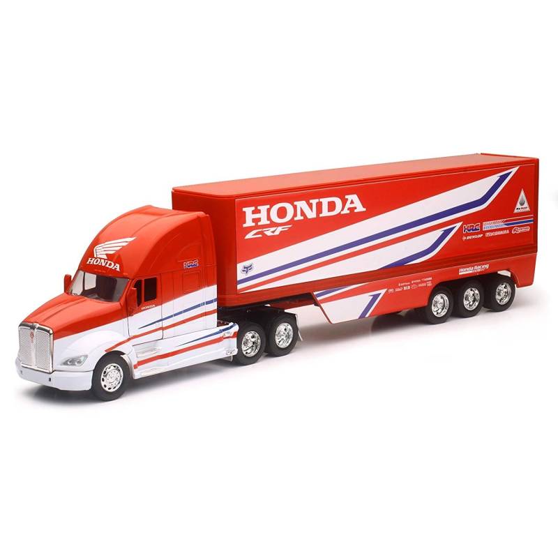 KENWORTH met 3 assige aanhanger - Team HONDA HRC Miniatuurr 