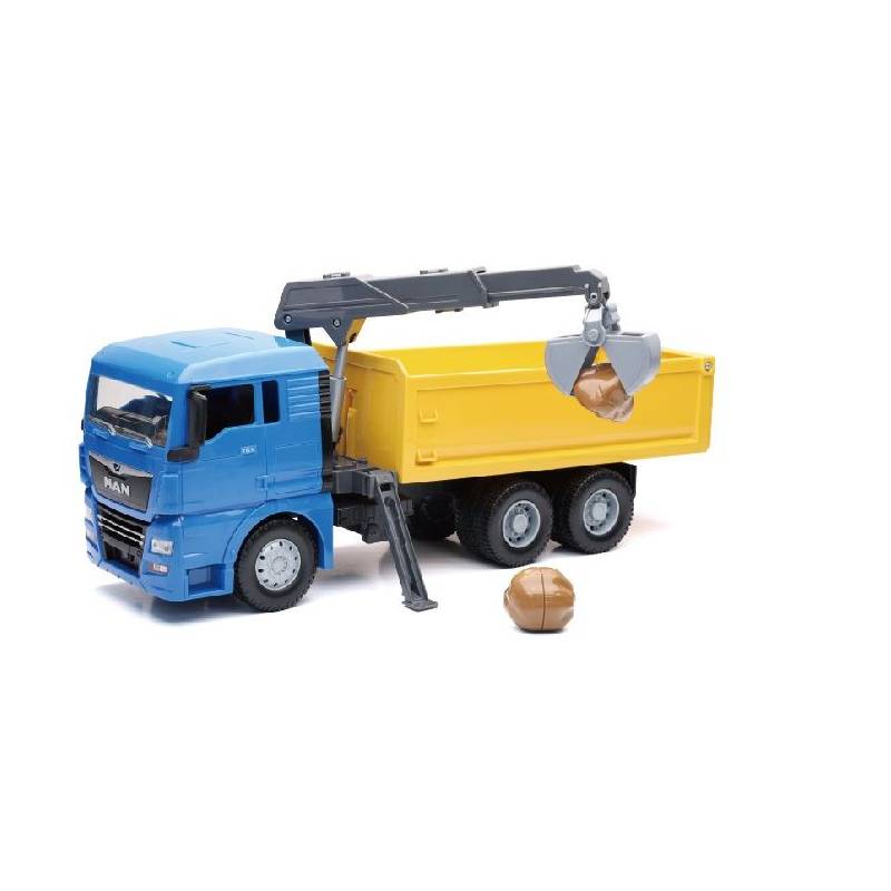 MAN TGX 6X4 kipper met loskraan Miniatuurr 