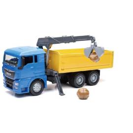 MAN TGX 6X4 kipper met loskraan Miniatuurr 