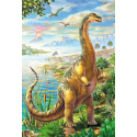 SCM56202 3 puzzels 48-delig Avontuur met dinosaurussen + poster