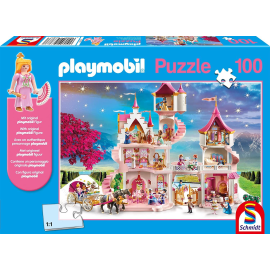Puzzel van 100 stukjes PLAYMOBIL Prinsessenkasteel met beeldje 