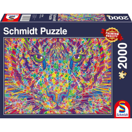 Puzzel van 2000 stukjes Kleurrijke Tijger 