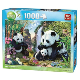 Puzzel van 1000 stukjes Panda-familie 