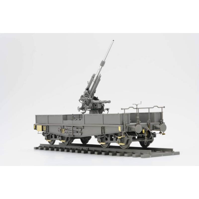 BORDER MODEL: 1/35; German 88mm Gun FlaK 36 with SSys Wagon with PE and metal barrel Militaire modelbouw