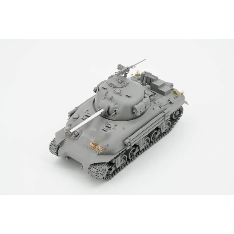 BORDER MODEL: 1/35; Sherman M4A1 Mid production with PE, metal barrel, 3D light guards and stowage Militaire modelbouw