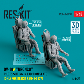 OV-10A 'Bronco' pilots sitting in ejection seats (only for RESKIT RSU48-0327) (2 pcs) (3D-Printed)