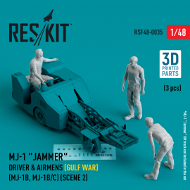 MJ-1 'Jammer' Driver & airmen (Gulf War) (MJ-1B, MJ-1B/C) (scene 2) (3 pcs) (3D-Printed)