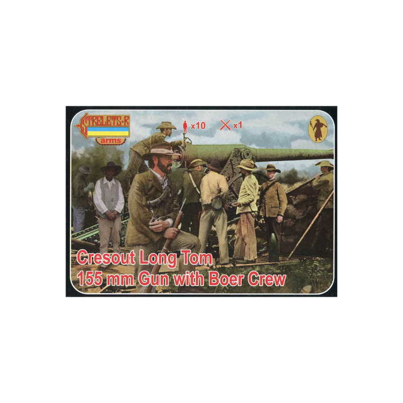 Figurine Canon Cresout Long Tom 155mm + Boer soldiers 1:72