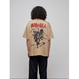 Attack on Titan T-Shirt Graphic Beige