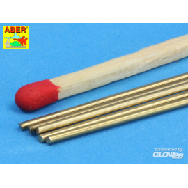 Brass round rods 1.0mm length 250mm x 5 pcs. 