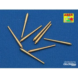 Set of 8 pcs 381mm long barrels for turrets without antiblast covers ships Hood 