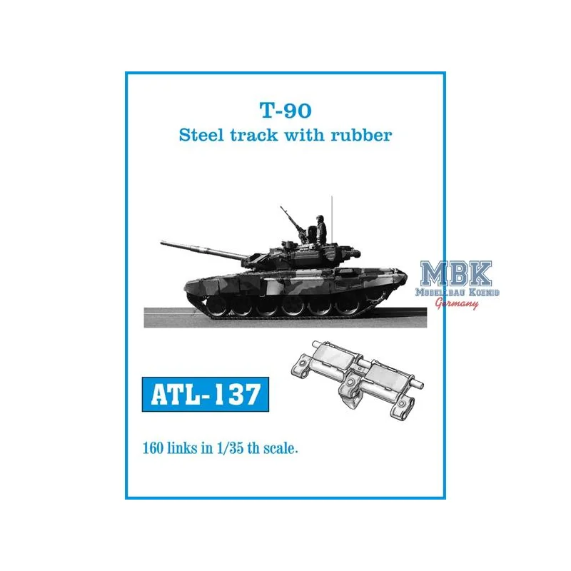 T-90 Steel track with rubber pads Rupsbanden 