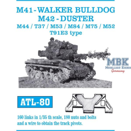 M 41 Walker Bulldog, M44, T37, M53, M84, M75, M52 