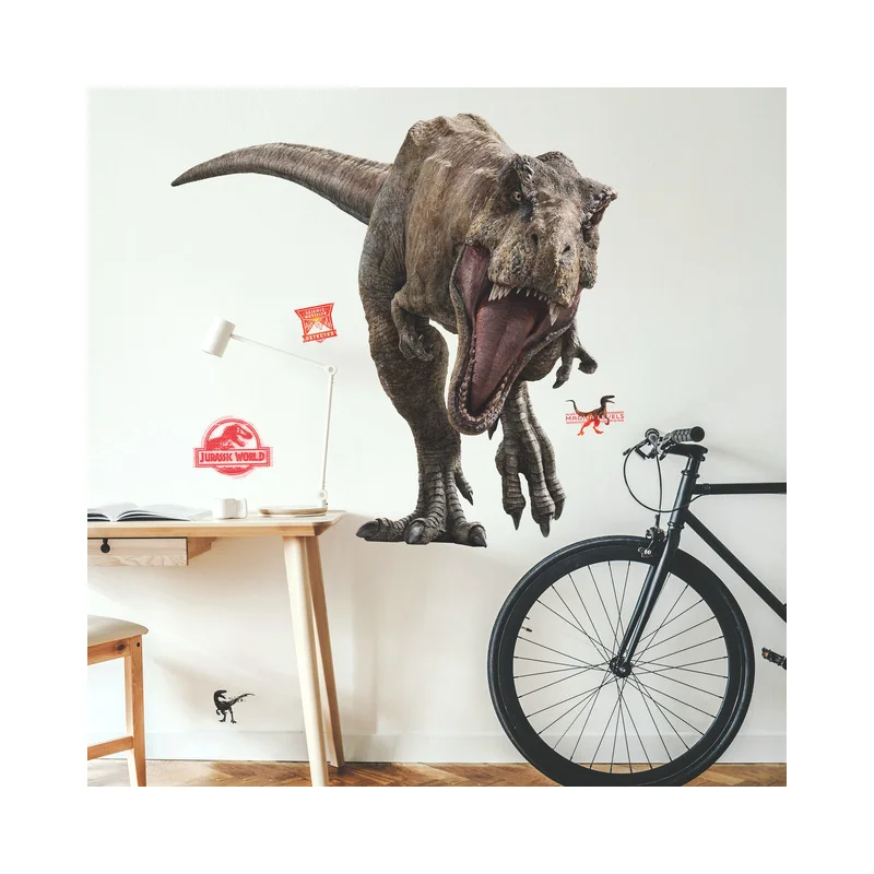 Jurassic World Medium And Large Wall Stickers Fallen Kingdom T-Rex 66X116cm Album en stickers