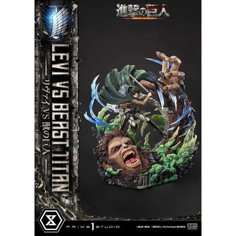 Attack on Titan - Ultimate Premium Masterline Series 1/4 Levi Versus Beast Titan Bonus Version 73 cm