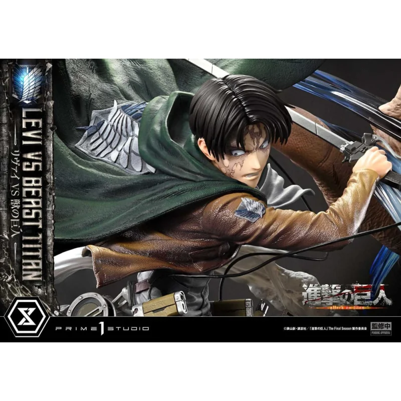 Attack on Titan - Ultimate Premium Masterline Series 1/4 Levi Versus Beast Titan Bonus Version 73 cm