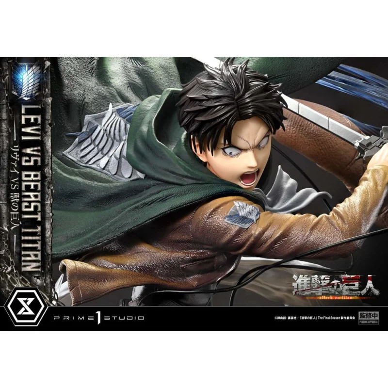 Attack on Titan - Ultimate Premium Masterline Series 1/4 Levi Versus Beast Titan Bonus Version 73 cm