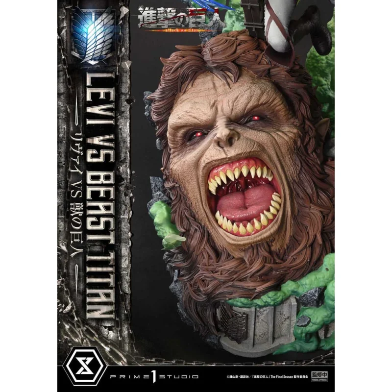 Attack on Titan - Ultimate Premium Masterline Series 1/4 Levi Versus Beast Titan Bonus Version 73 cm