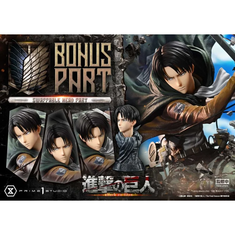 Attack on Titan - Ultimate Premium Masterline Series 1/4 Levi Versus Beast Titan Bonus Version 73 cm