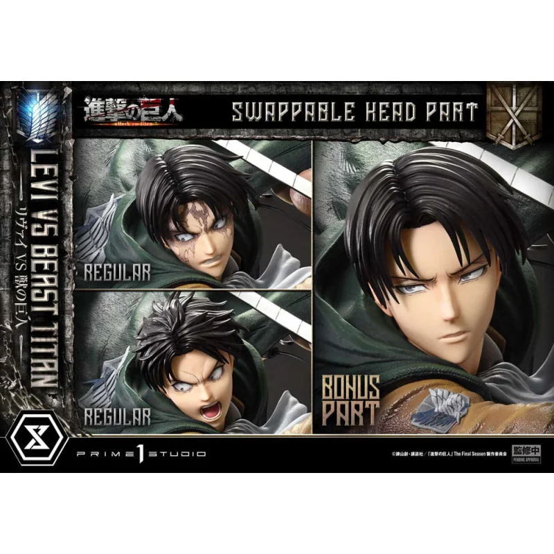 Attack on Titan - Ultimate Premium Masterline Series 1/4 Levi Versus Beast Titan Bonus Version 73 cm