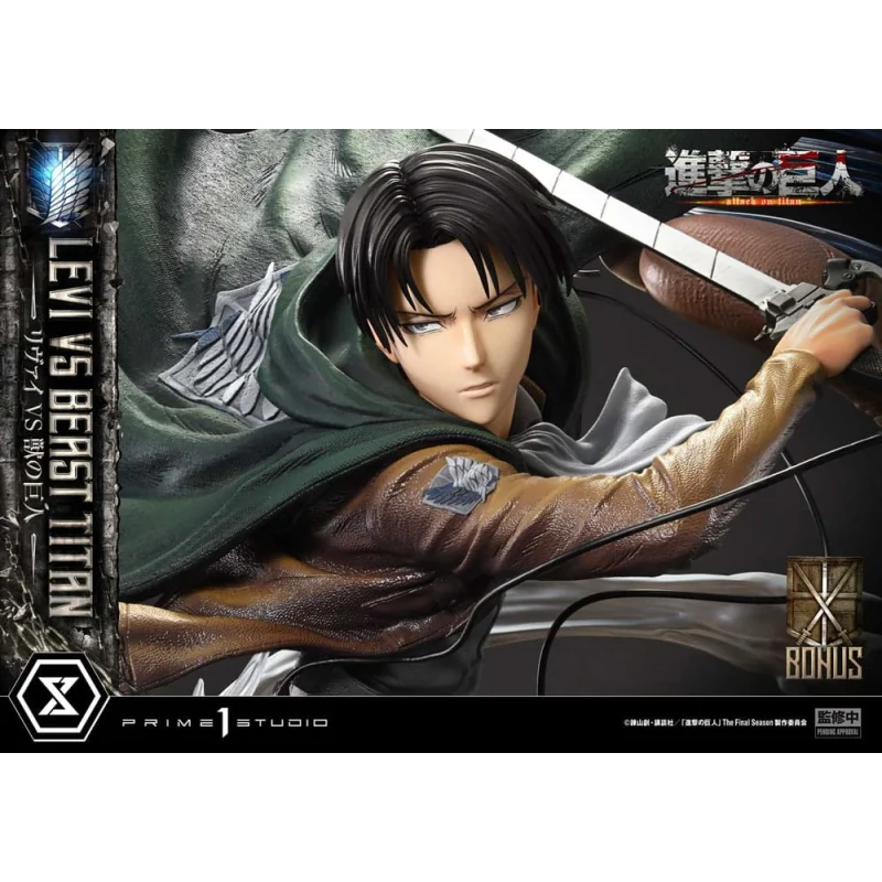 Attack on Titan - Ultimate Premium Masterline Series 1/4 Levi Versus Beast Titan Bonus Version 73 cm