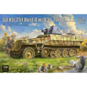 BORDER MODEL: 1/35; Sd.Kfz.251 /1 Ausf.D with R35 turret with PE and workable tracks Schaalmodel 