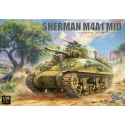 BORDER MODEL: 1/35; Sherman M4A1 Mid production with PE, metal barrel, 3D light guards and stowage Schaalmodel 