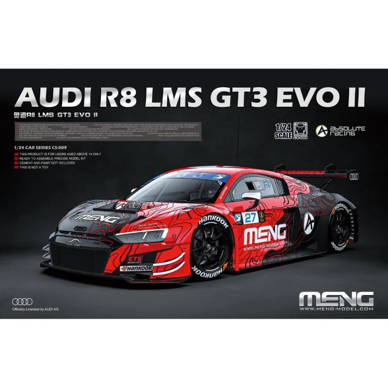 MENG MODEL: 1/24; AUDI R8 LMS GT3 EVO II Schaalmodel 