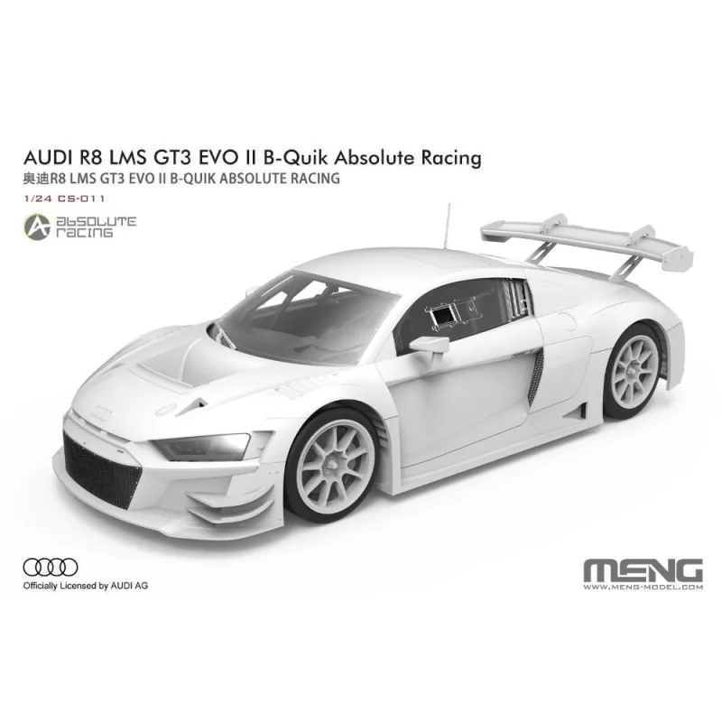 MENG MODEL: 1/24; AUDI R8 LMS GT3 EVO II B-Quik Absolute Racing Modelauto bouwpakket