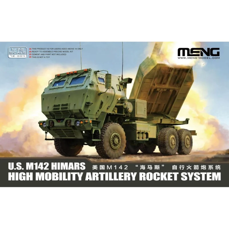 MENG MODEL: 1/72; US M142 HIMARS High Mobility Artillery Rocket System Schaalmodel 