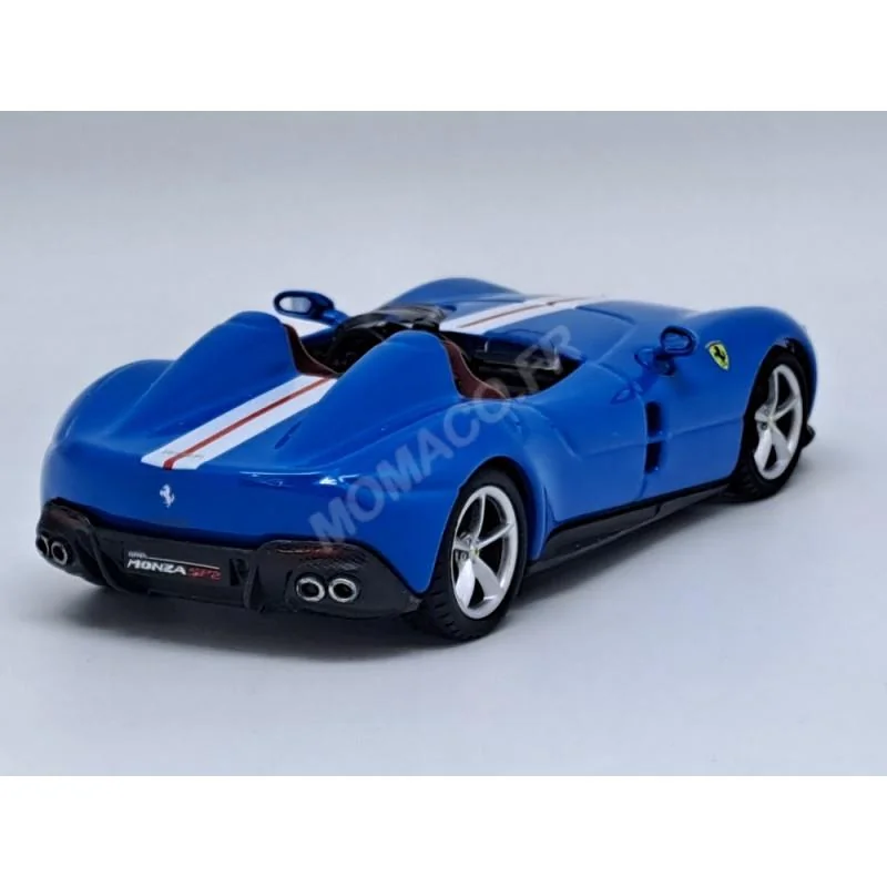 FERRARI MONZA SP-2 2018 BLUE/SILVER Miniatuur van auto's